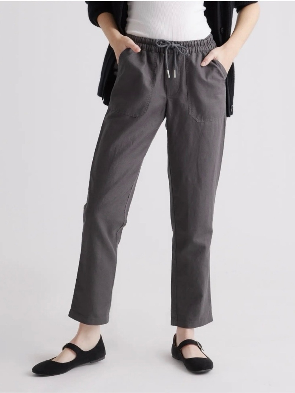 QUINCE Cotton Linen Twill Straight Leg Pant